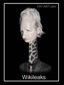 шарж по фото Assange