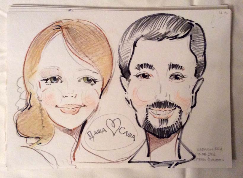  шарж Даши и Саши отель Филипп