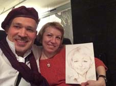 шаржи в кафе 