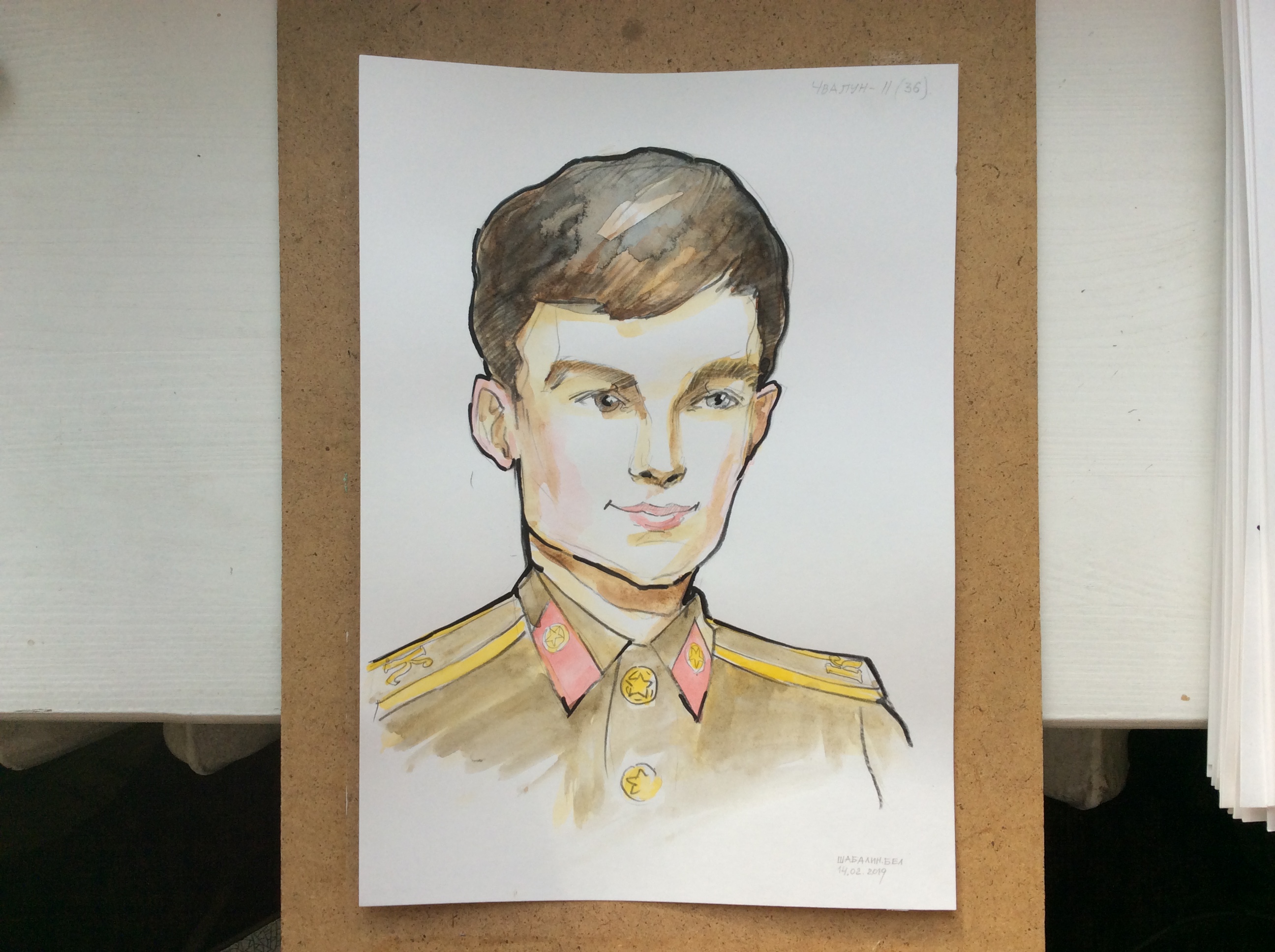 Шаржист Михаил Шабалин, шаржист Мишель, шаржи на 23 февраля, Минск