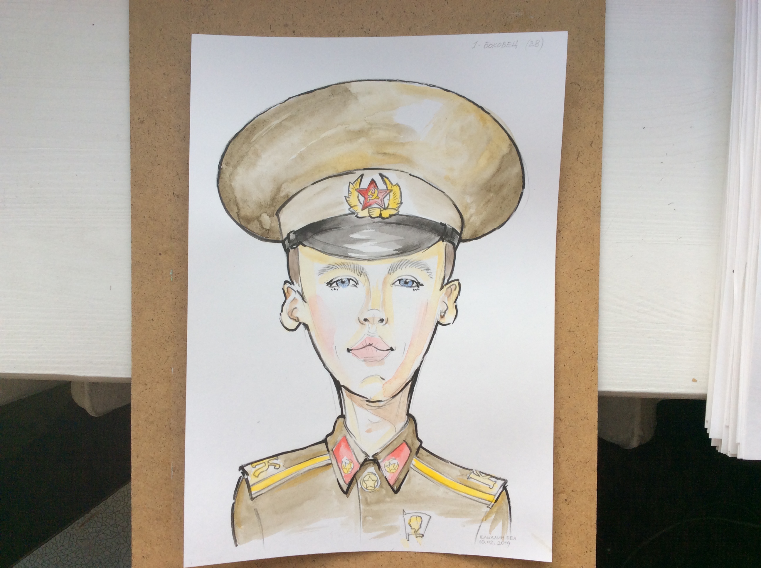 Шаржист Михаил Шабалин, шаржист Мишель, шаржи на 23 февраля, Минск