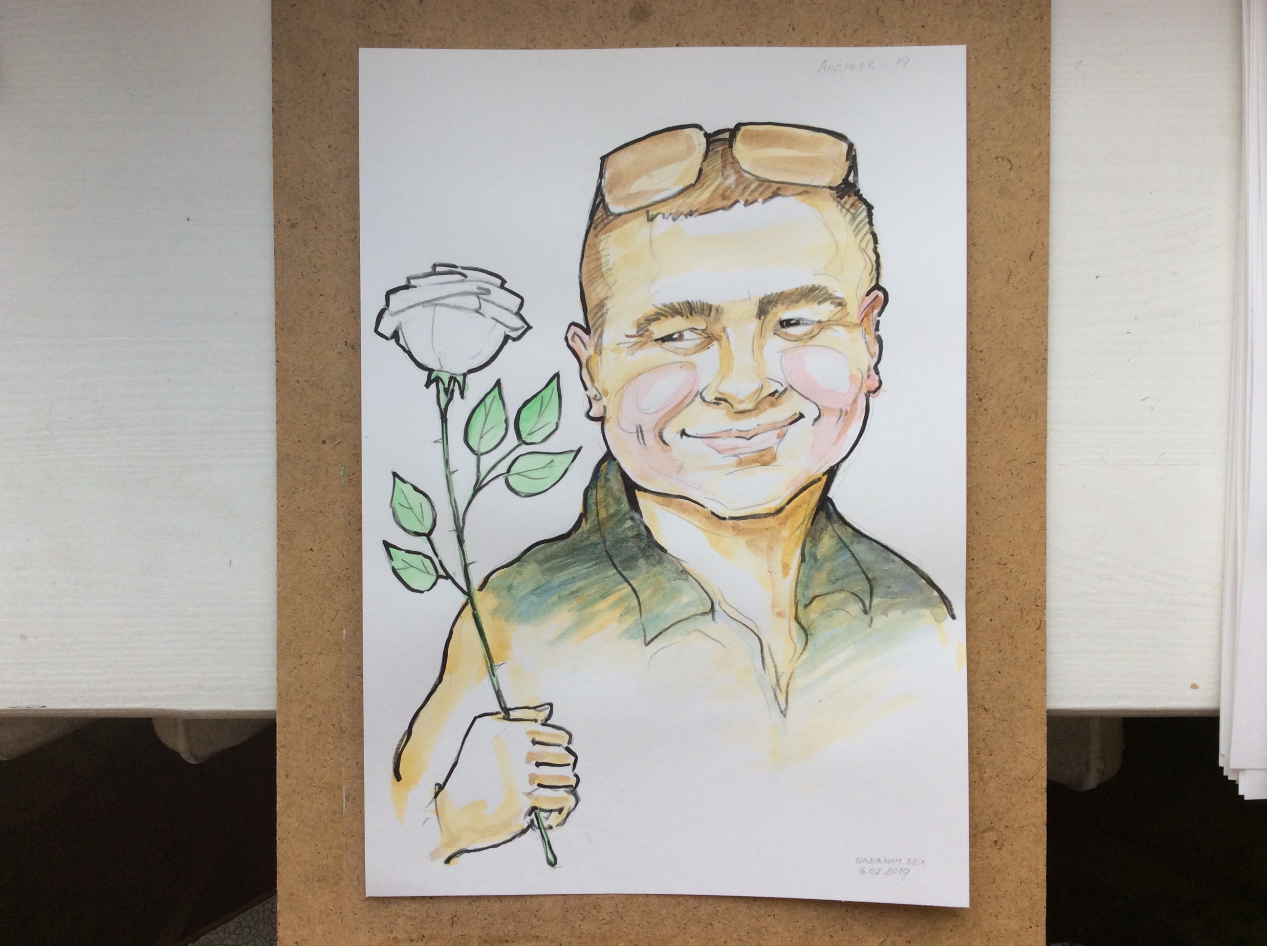 Шаржист Михаил Шабалин, шаржист Мишель, шаржи на 23 февраля, Минск