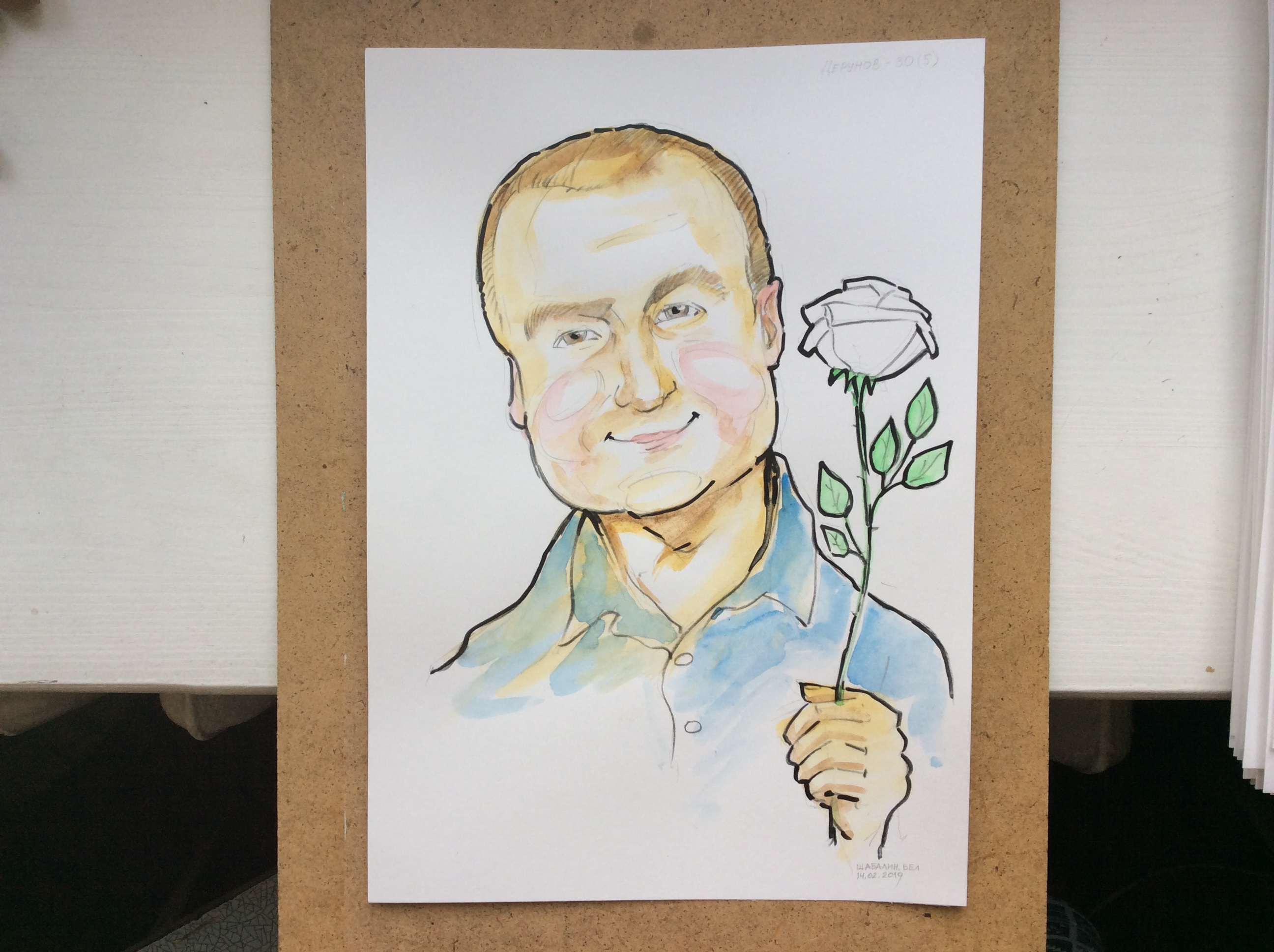 Шаржист Михаил Шабалин, шаржист Мишель, шаржи на 23 февраля, Минск