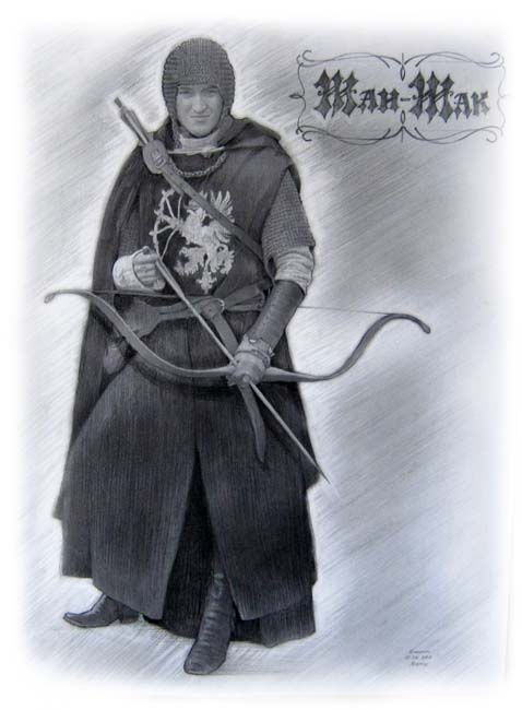 портрет в историческом костюме рыцаря